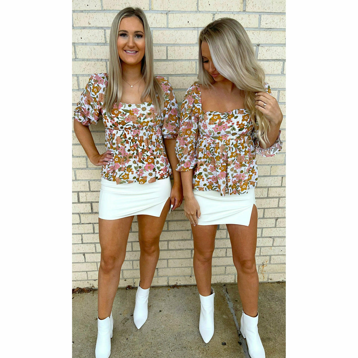 Braylie Ivory Floral Top