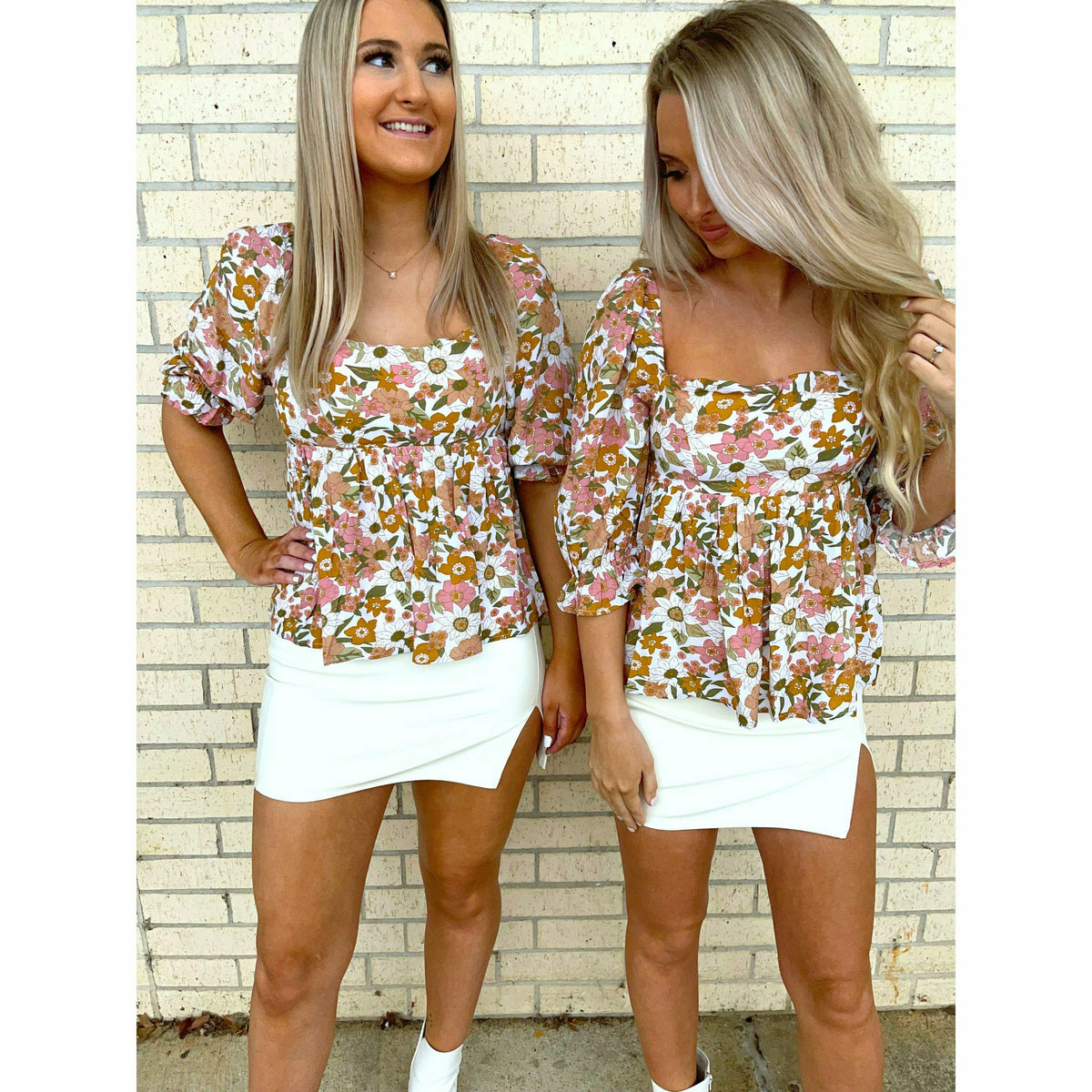 Braylie Ivory Floral Top