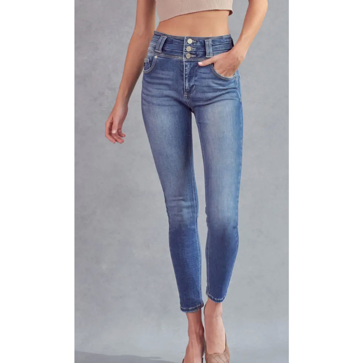 Kanca Double Button Skinny Jean