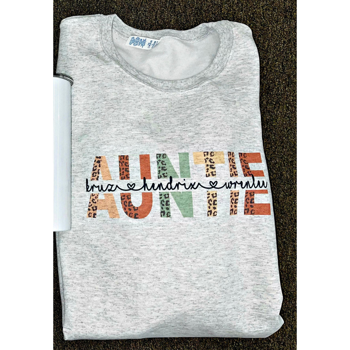 Auntie Colorful Custom Leopard Sweatshirt, Hoodie or Tee