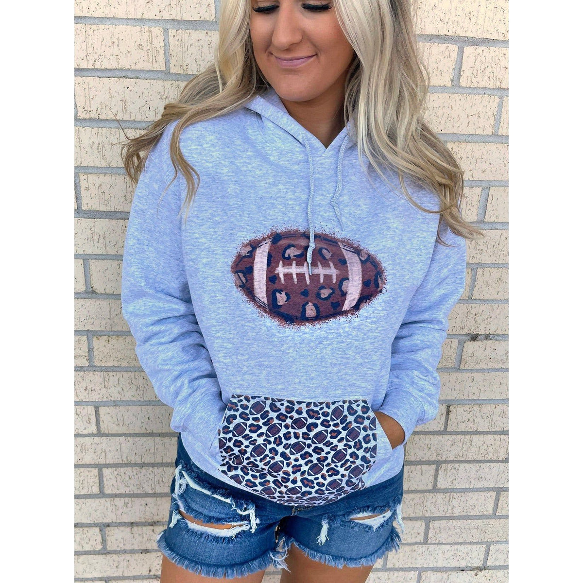 leopard Football Hoodie