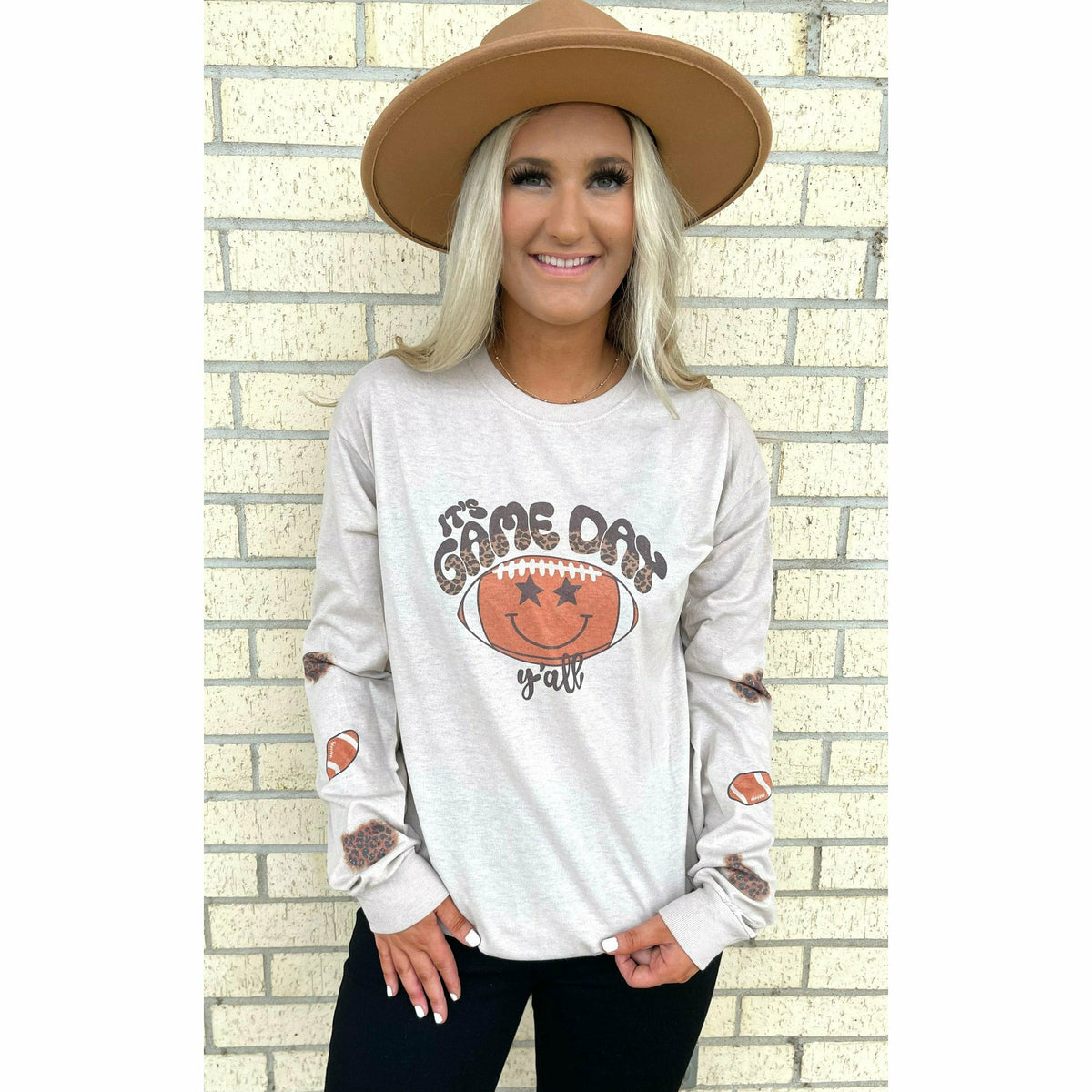 Leopard Football Sweatshirt or Long Sleeve