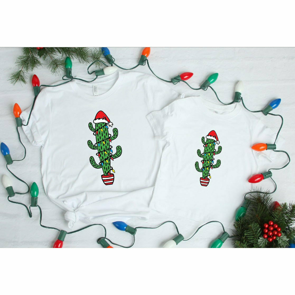 Cactus Christmas Light tee