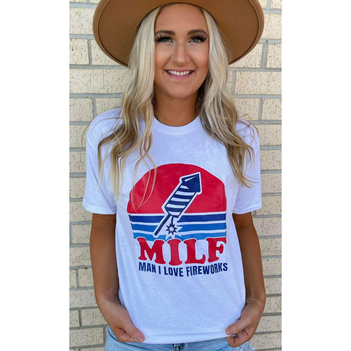 Milf Man I love Fireworks Tee