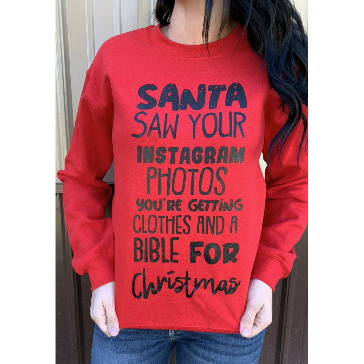 Santa Saw your instagram photos you&#39;re getting clothes and a Bible for Christmas tee