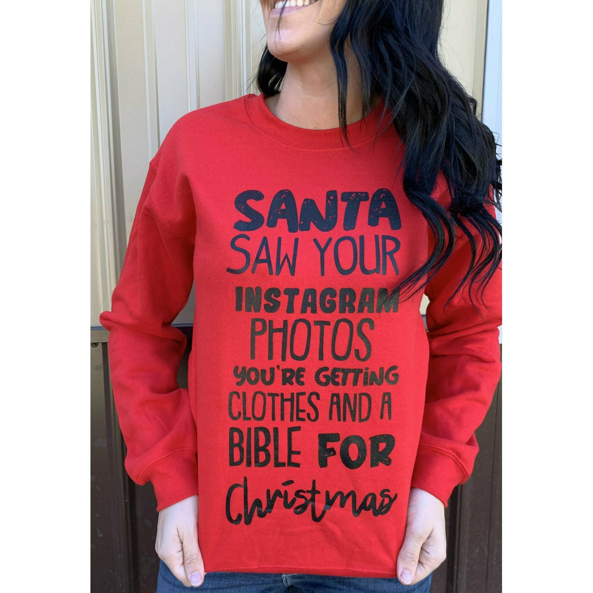 Santa Saw your instagram photos you&#39;re getting clothes and a Bible for Christmas tee