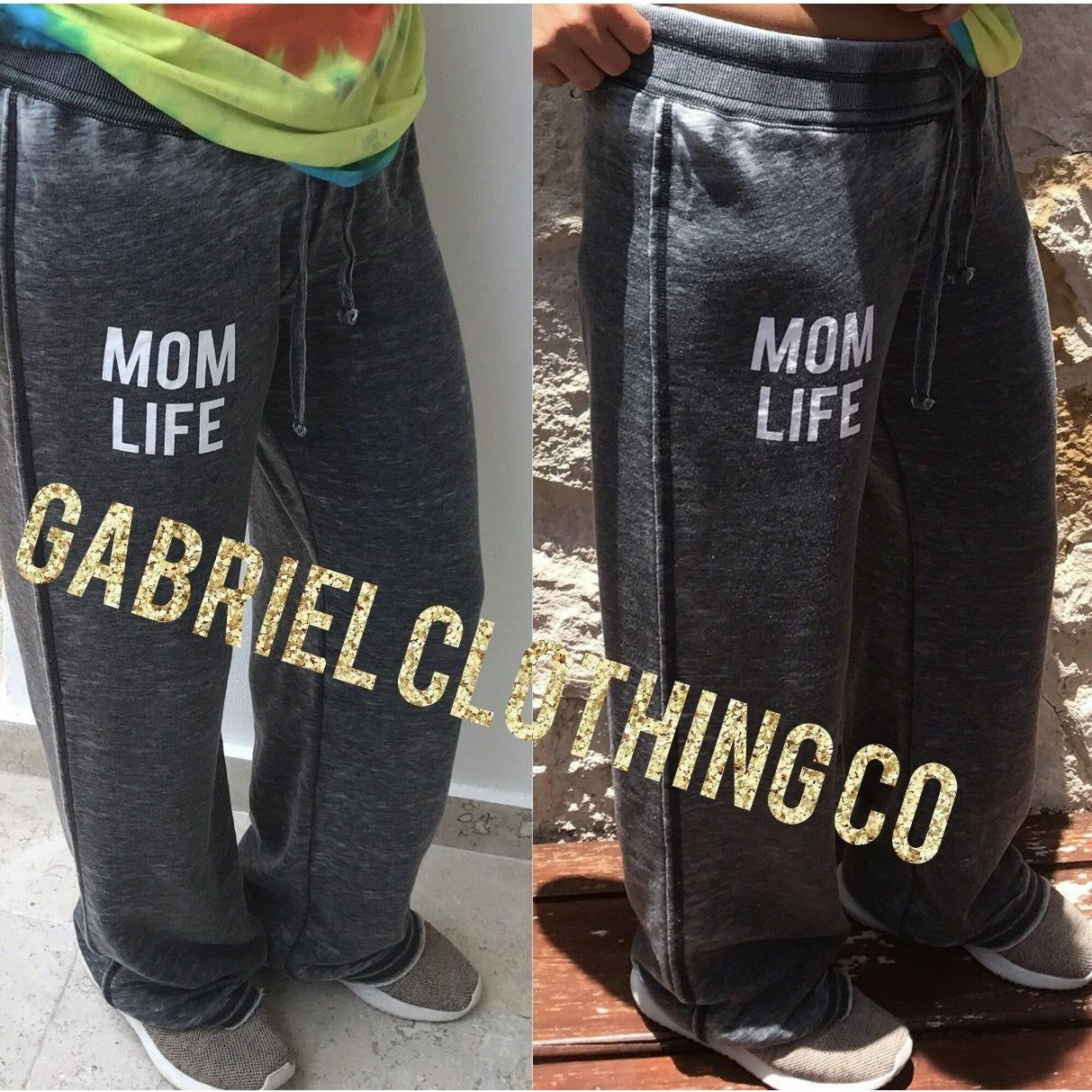 Mom life pants charcoal (soft) - Gabriel Clothing Company