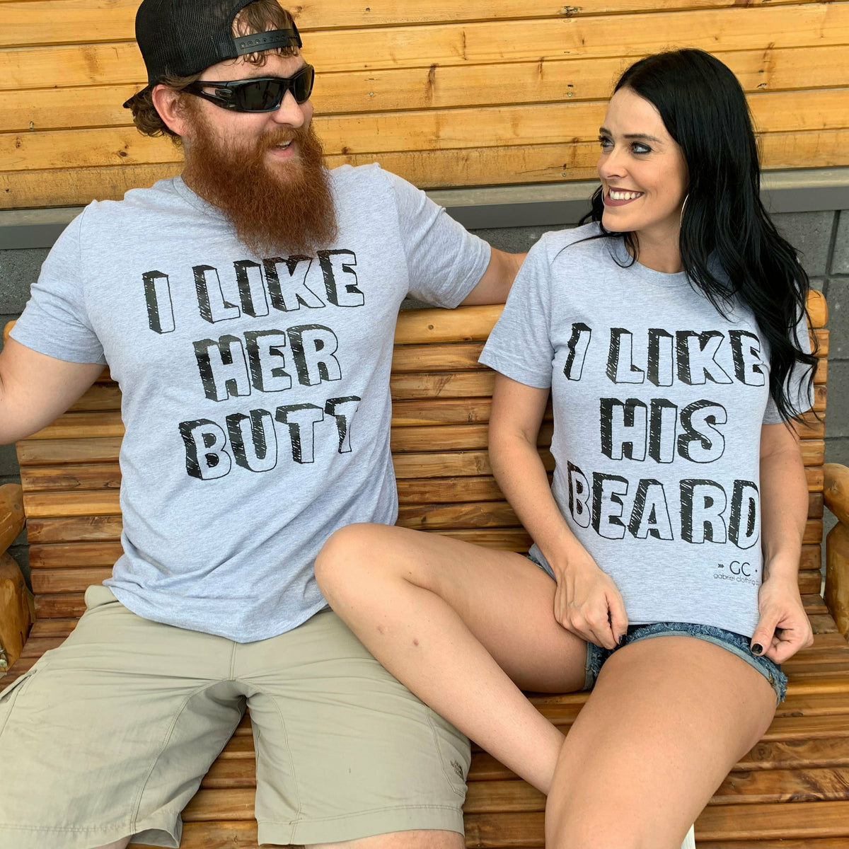 I like her butt and I like his beard tee