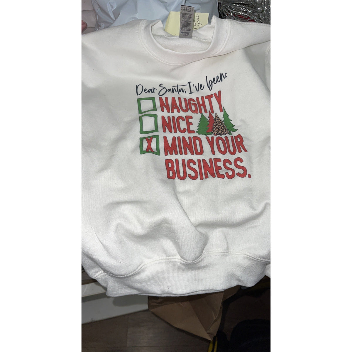 Dear Santa Mind your Business tee (adult or kids)