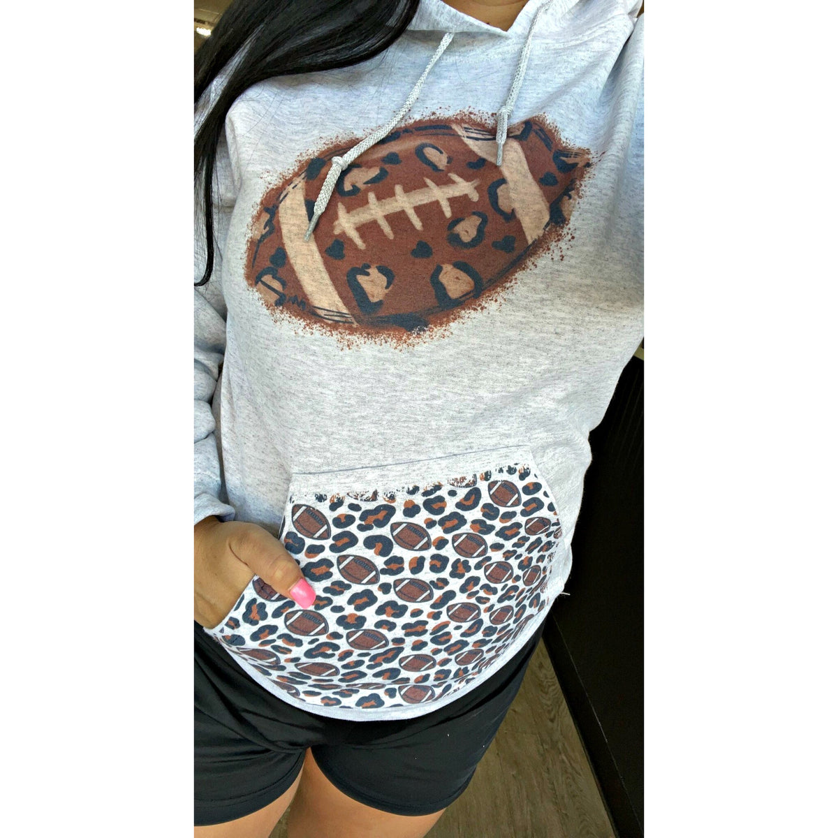 leopard Football Hoodie