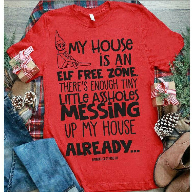 Elf Free Zone Tee - Gabriel Clothing Company