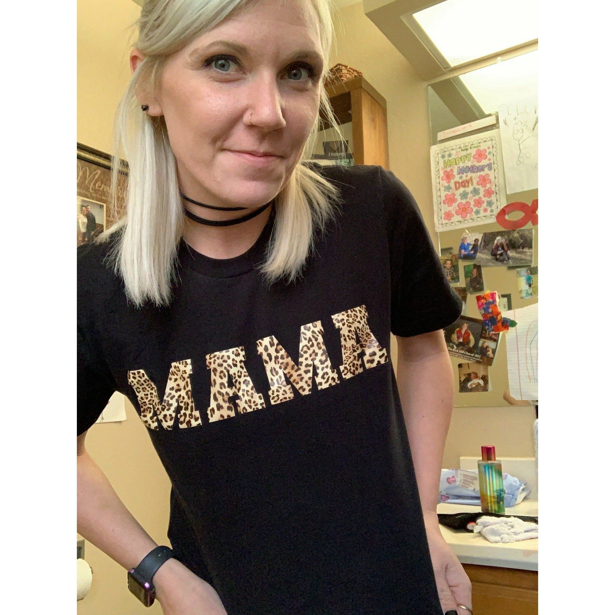 Wild leopard Mama tee or tank