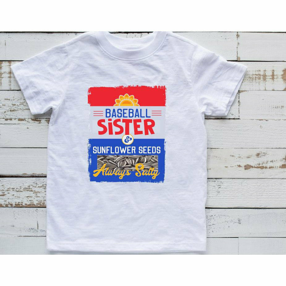 baseball sunflower sister tee