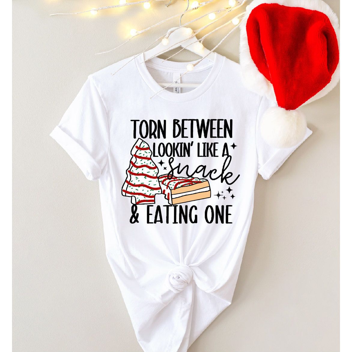 lookin like a snack christmas tree tee or sweatshirt