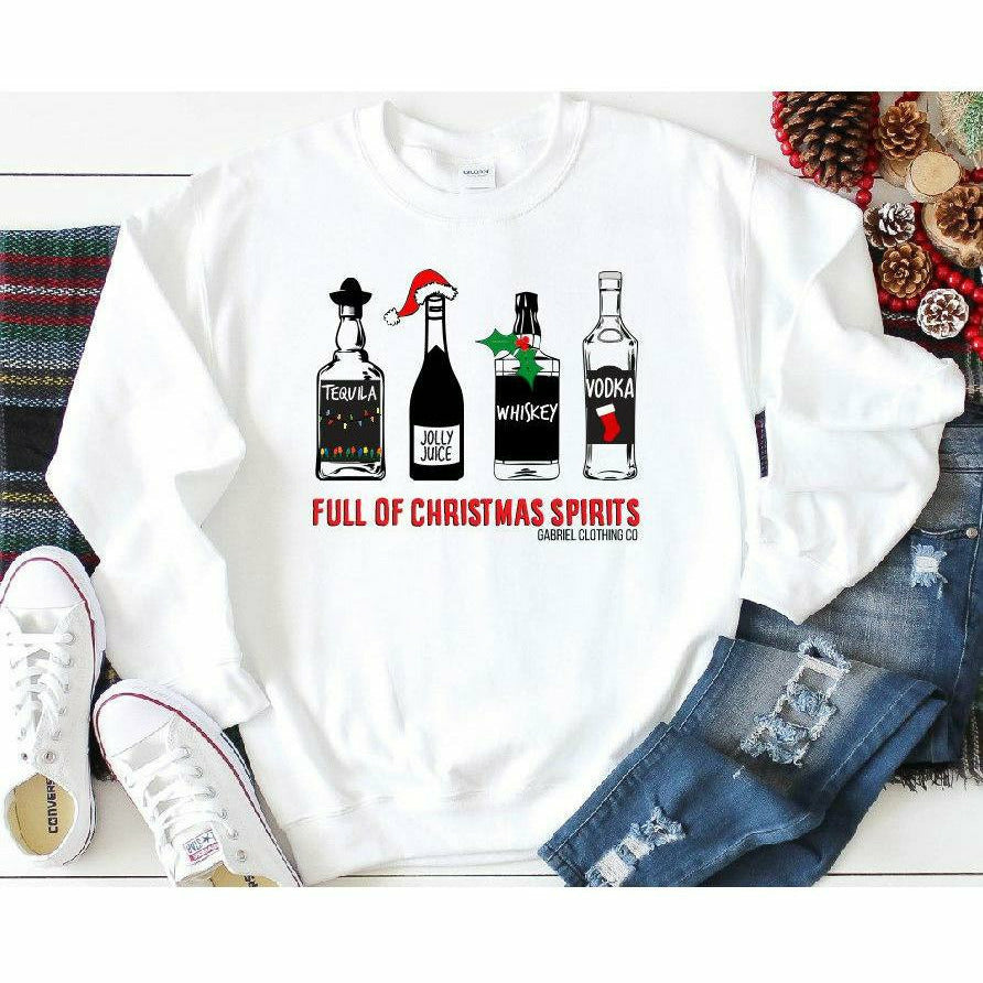 Full of Christmas Spirits Sweatshirt - Gabriel Clothing Company