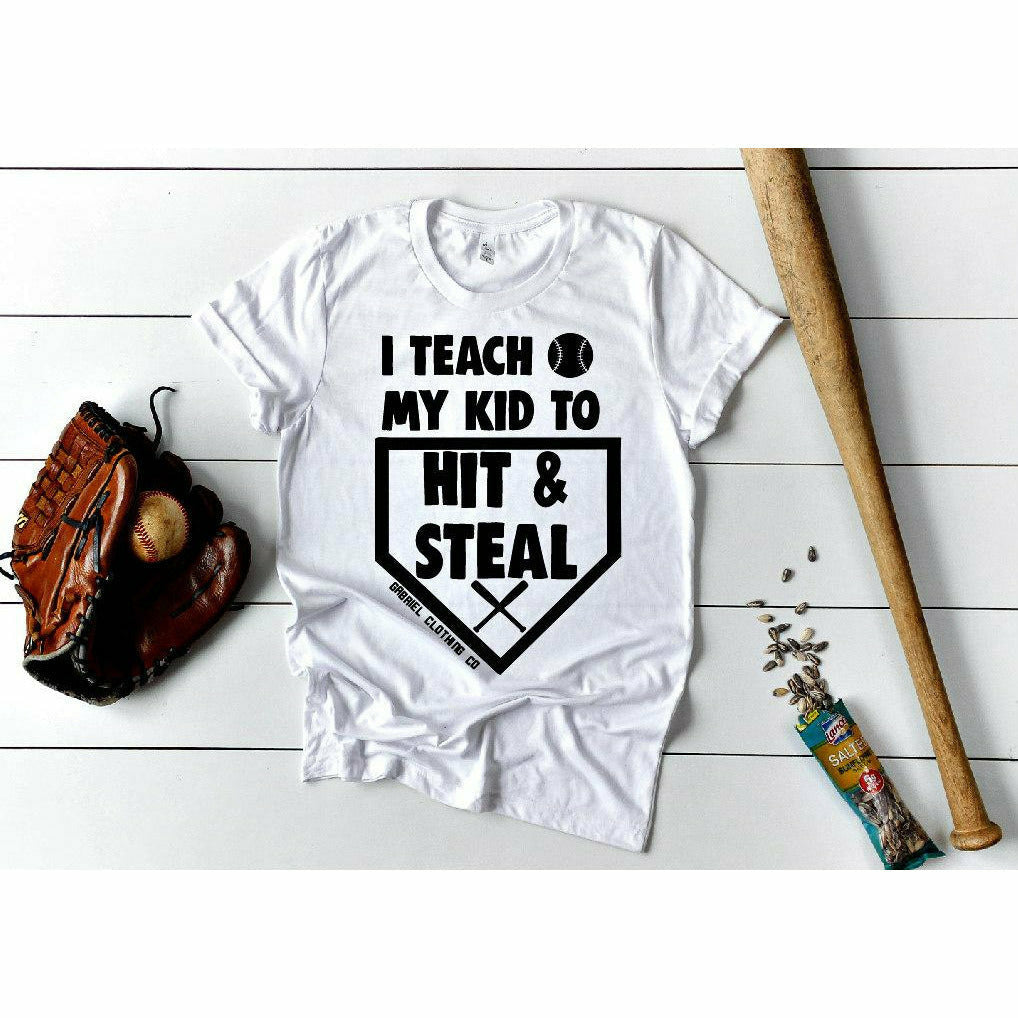 I teach my kid to hit &amp; steal baseball tee