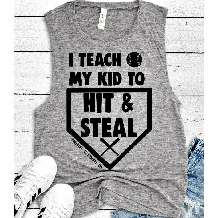 I teach my kid to hit &amp; steal baseball tank