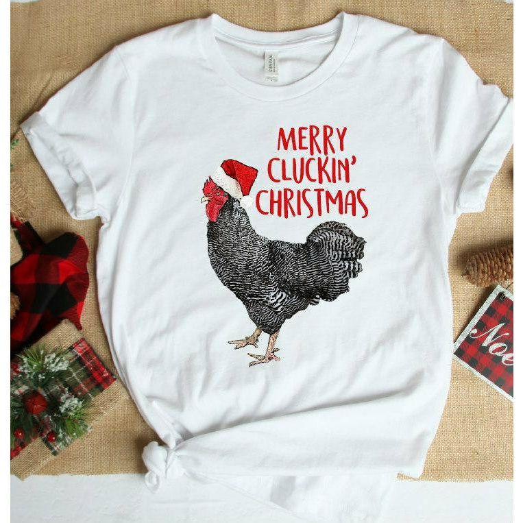 Merry Cluckin&#39; Christmas Tee, Long Sleeve or Sweatshirt